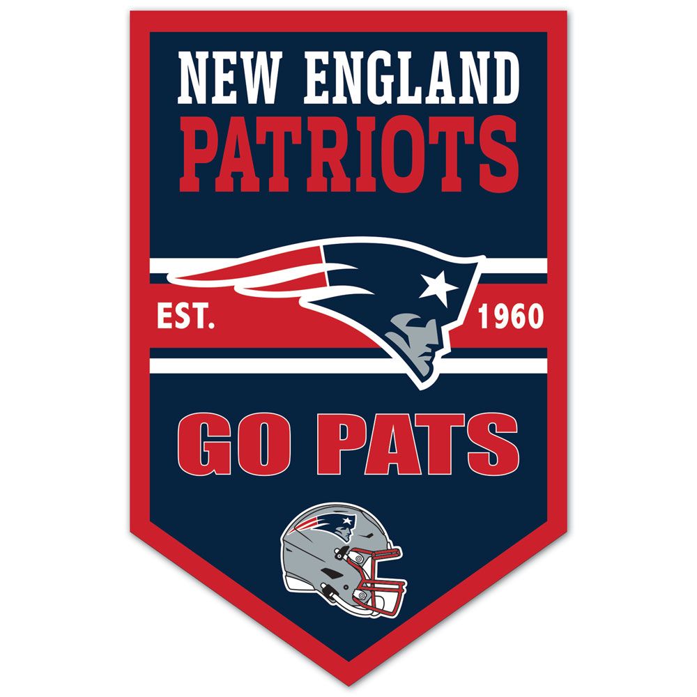 New England Patriots Sign 11x17 Wood Chevron