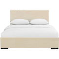Hindes Upholstered Platform Bed, Beige, Twin