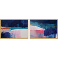 Blue Current No. 1 & No. 2 2 Piece Framed Canvas Wall Art Set by Amy Lighthall