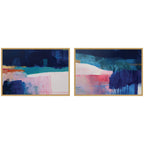 Blue Current No. 1 & No. 2 2 Piece Framed Canvas Wall Art Set by Amy Lighthall