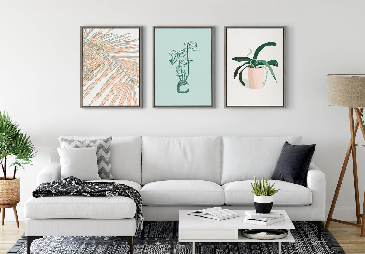 Sylvie Palms Framed Canvas by Alicia Schultz
