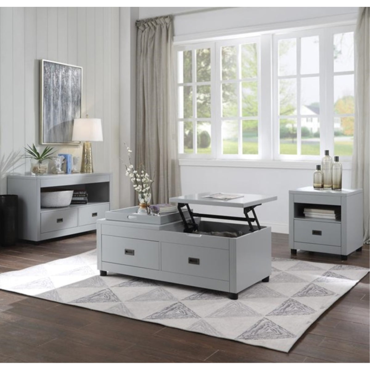 Ergode Eleanor End Table  Stylish & Functional Furniture In Dove Gray By  Inch S Inch   Yantian Region. Add Elegance To Your Living Spac