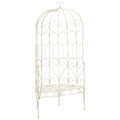 vidaXL Patio Bench 37.4 Iron Antique White
