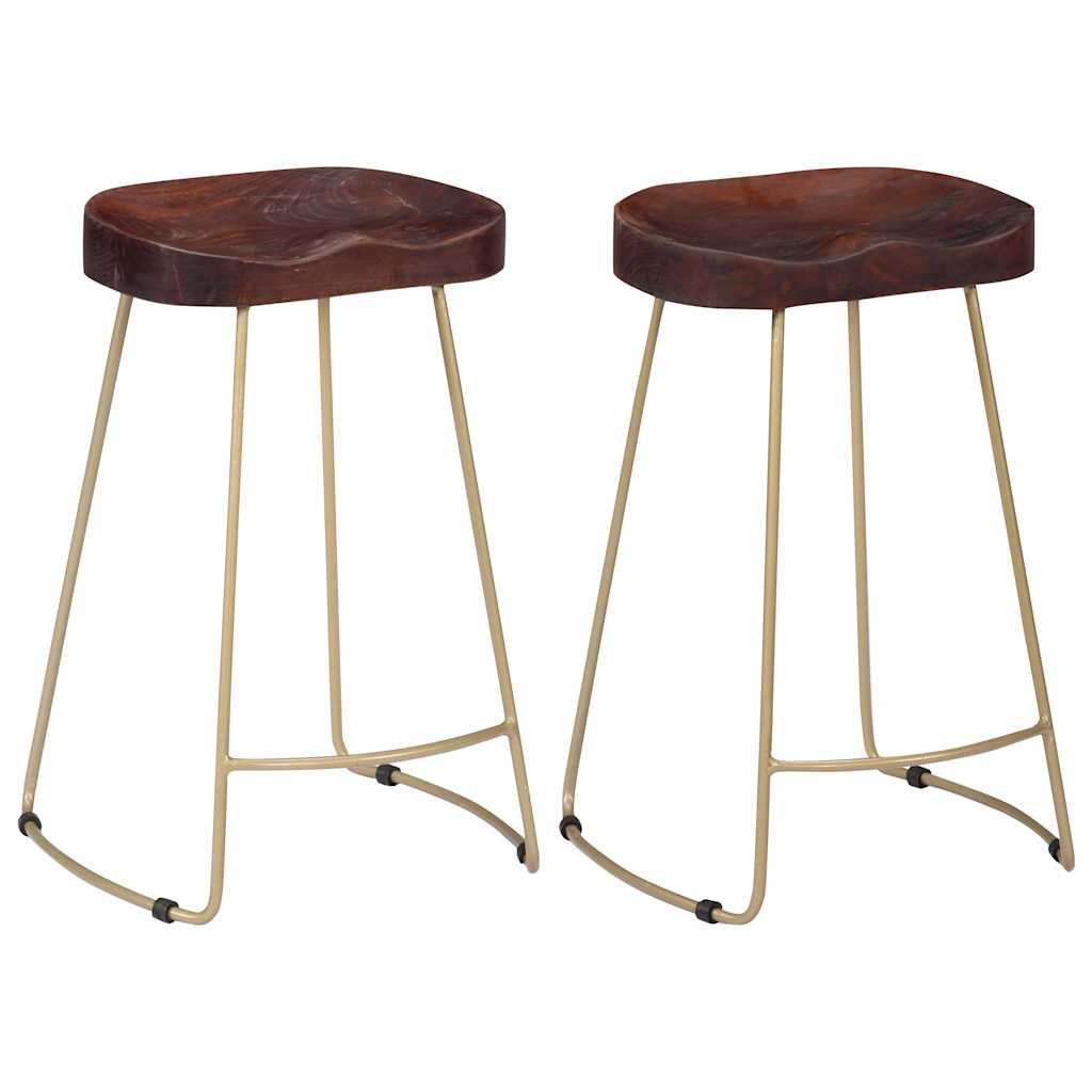 Vidaxl Gavin Bar Stools 2 Pcs Solid Mango Wood