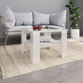 vidaXL Coffee Table High Gloss White 23.6 x 23.6 x 16.5 Engineered Wood