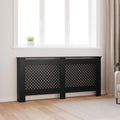 vidaXL Radiator Cover Black 67.7x7.5x31.9 MDF