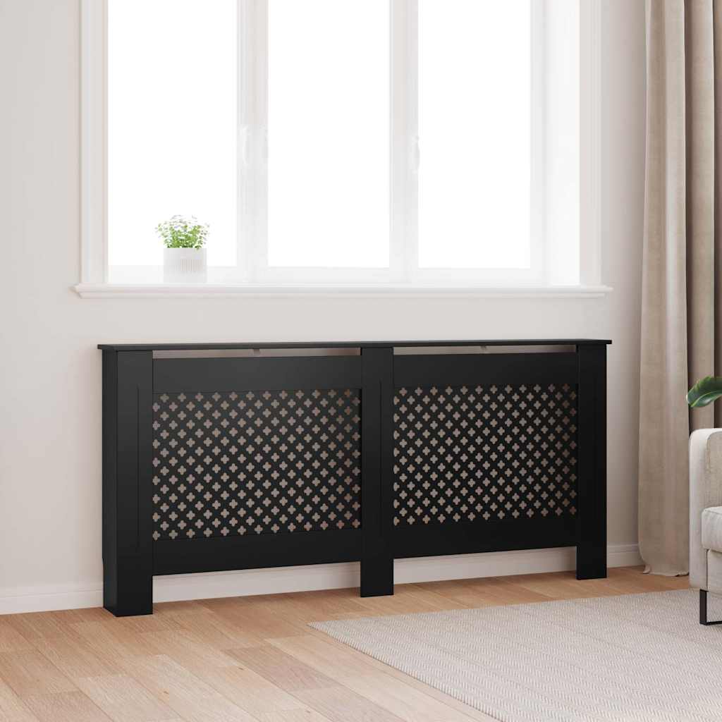 vidaXL Radiator Cover Black 67.7x7.5x31.9 MDF