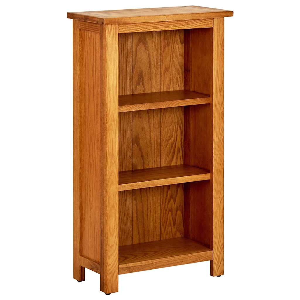vidaXL Bookcase 17.7x8.9x32.3 Solid Oak Wood