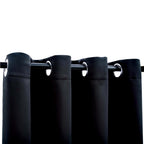 Vidaxl Elegant Blackout Curtains With Rings - 54"X63"- Black Fabric - 100% Polyester - Great For Privacy - Low Maintenance