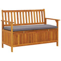 vidaXL Patio Storage Bench 47.2 Solid Acacia Wood