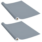 Vidaxl 2X Self-Adhesive Furniture Films Home Garden Indoor Outdoor Terrace Balcony Backyard Window Treatment Adhesive Film Decor Gray Pvc