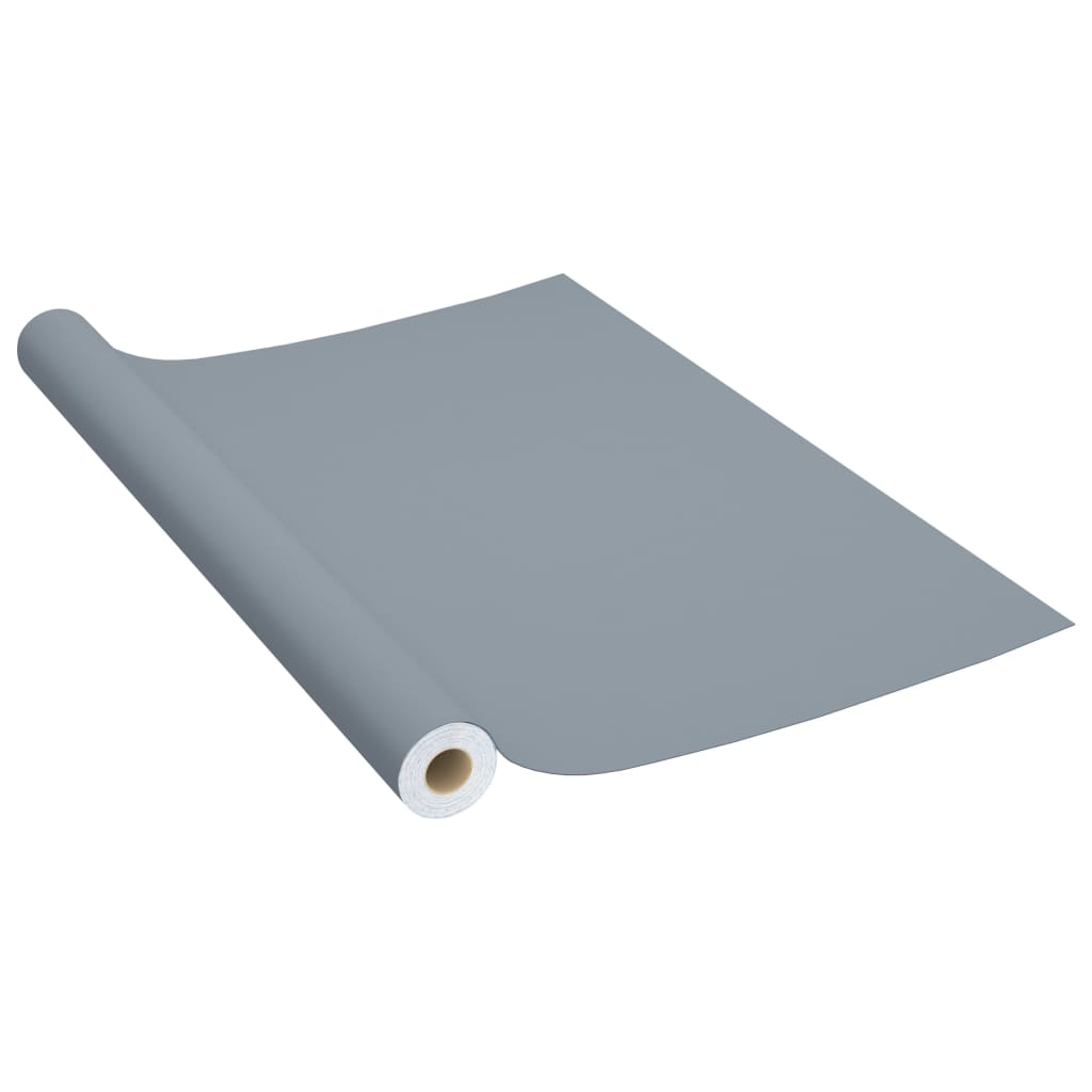 Vidaxl 2X Self-Adhesive Furniture Films Home Garden Indoor Outdoor Terrace Balcony Backyard Window Treatment Adhesive Film Decor Gray Pvc