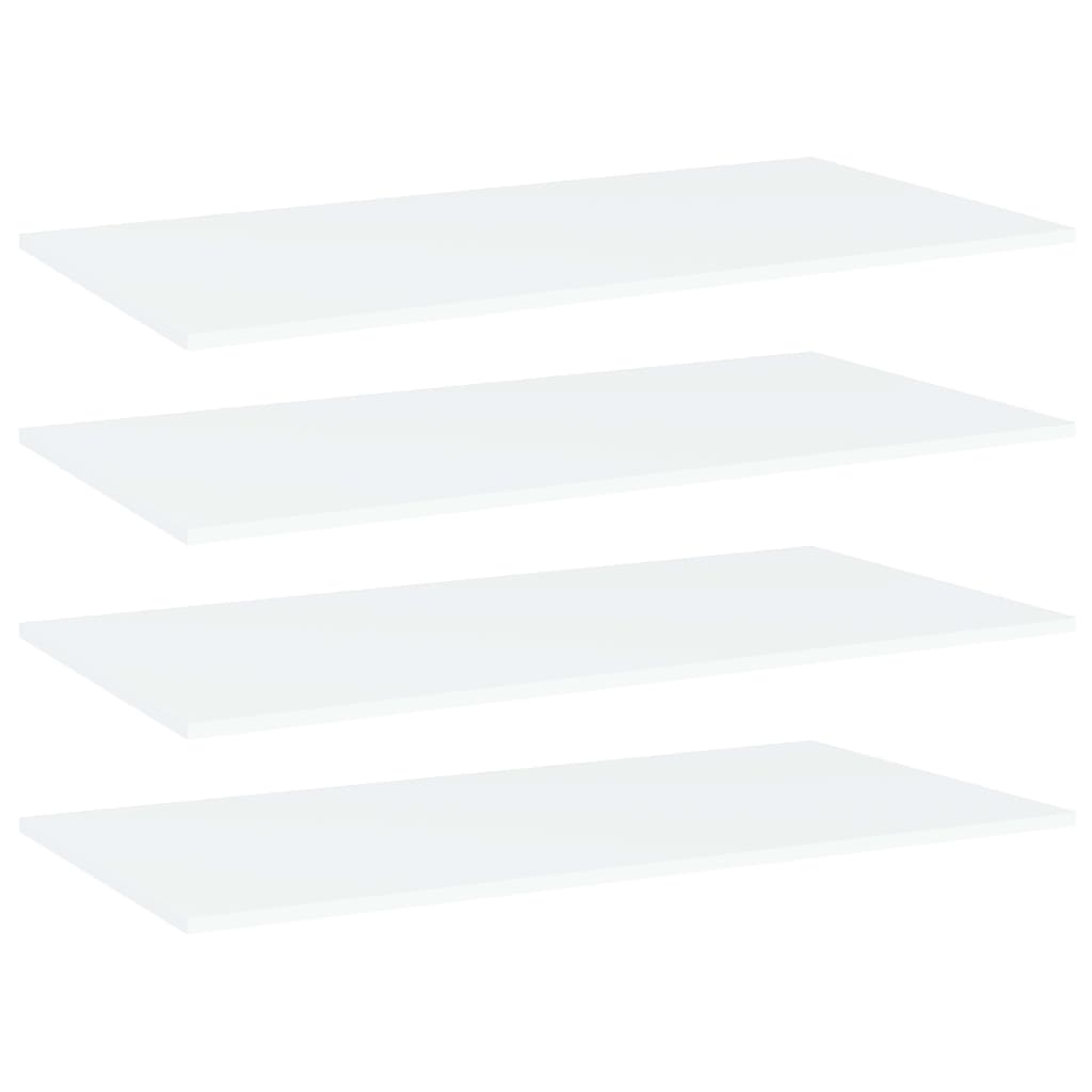 vidaXL Bookshelf Boards 4 pcs White 39.4x19.7x0.6 Engineered Wood