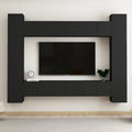 vidaXL 10 Piece TV Cabinet Set Black Engineered Wood