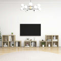 vidaXL 8 Piece TV Cabinet Set Sonoma Oak Engineered Wood