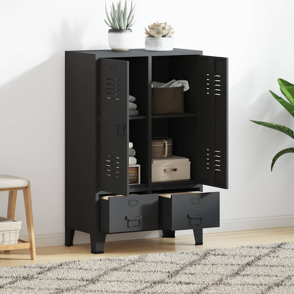 Vidaxl Industrial Wardrobe Anthracite 26.4inchX13.8inchX42.1inch Steel