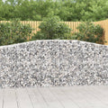 vidaXL Arched Gabion Baskets 4 pcs 157.5x19.7x39.447.2 Galvanized Iron