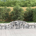 vidaXL Arched Gabion Baskets 2 pcs 118.1x19.7x15.723.6 Galvanized Iron