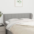 vidaXL Headboard with Ears Light Gray 57.9x9.1x30.734.6 Fabric