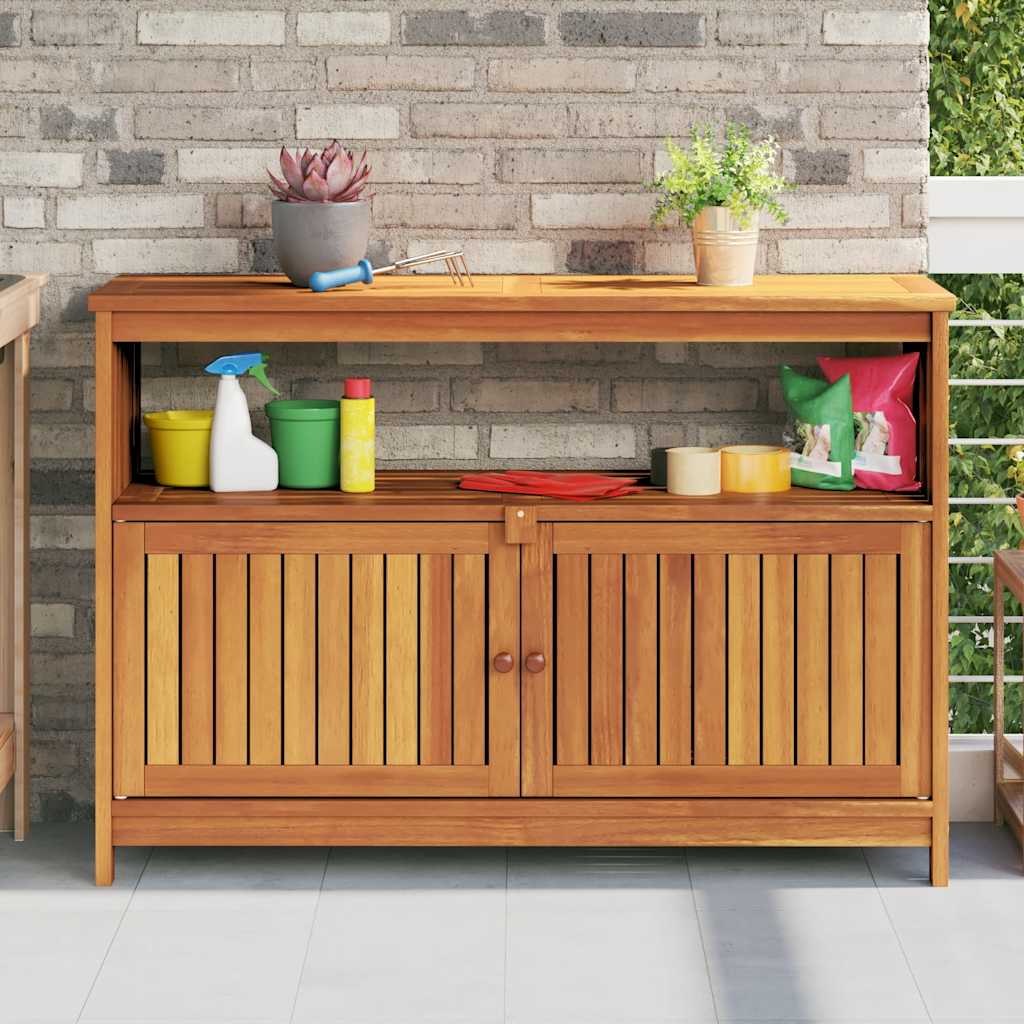 vidaXL Patio Console Table 43.3x13.8x29.5 Solid Wood Acacia