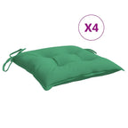 vidaXL Chair Cushions 4 pcs Green 15.7x15.7x2.8 Oxford Fabric