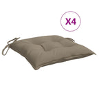 vidaXL Chair Cushions 4 pcs Taupe 15.7x15.7x2.8 Oxford Fabric