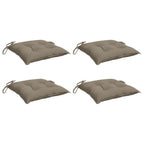vidaXL Chair Cushions 4 pcs Taupe 15.7x15.7x2.8 Oxford Fabric