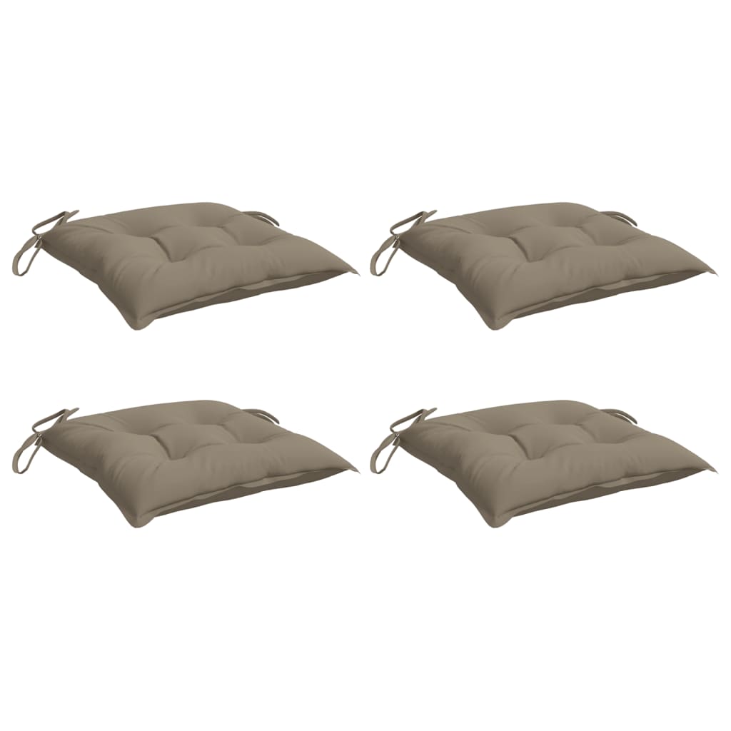vidaXL Chair Cushions 4 pcs Taupe 15.7x15.7x2.8 Oxford Fabric