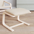 vidaXL Footstool Cream 20.1x16.1x15.7 Fabric
