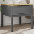 vidaXL Lamp Table Gray 21.7x21.7x21.3 Solid Wood Pine