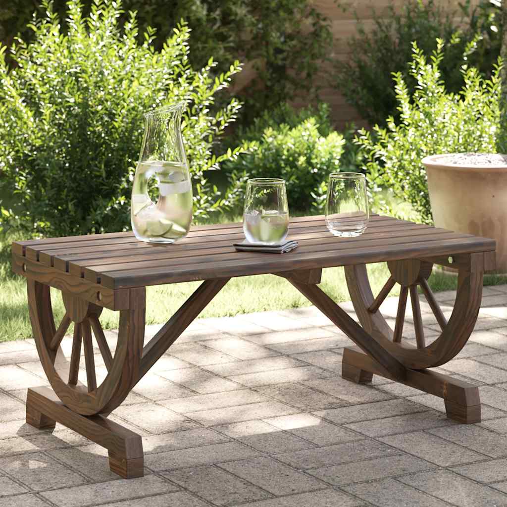 vidaXL Patio Coffee Table 35.4x19.7x15.7 Solid Wood Fir