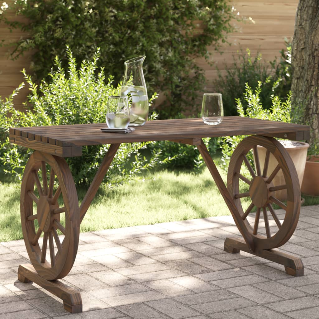 vidaXL Patio Table 45.3x21.7x25.6 Solid Wood Fir