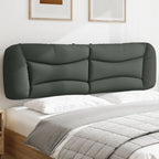 Vidaxl Dark Grey Fabric Headboard Cushion - 193 Cm Wall-Mountable Backrest Pillow With Striped Design, Breathable & Durable Material, 374634