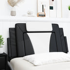 Vidaxl Headboard Cushion - Upholstered Pillow, Faux Leather, Black/White, 39.4" - Soft Foam Fill, Wall-Mountable, Easy Clean