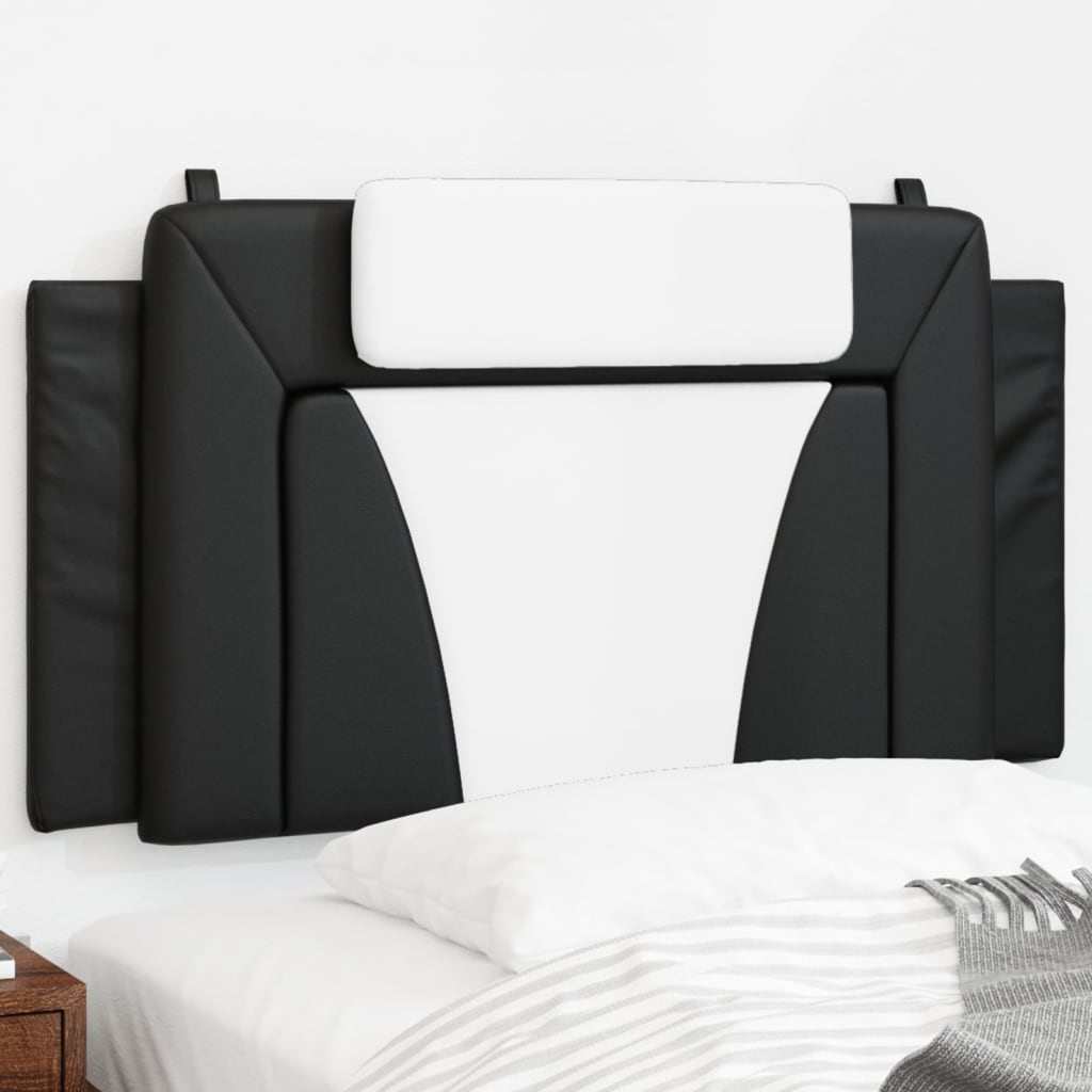 Vidaxl Headboard Cushion - Upholstered Pillow, Faux Leather, Black/White, 39.4" - Soft Foam Fill, Wall-Mountable, Easy Clean
