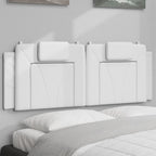Vidaxl White Hanging Headboard Cushion In Faux Leather - 59.8" Upholstered Pillow With Foam Filling For Bedroom Comfort And Decor
