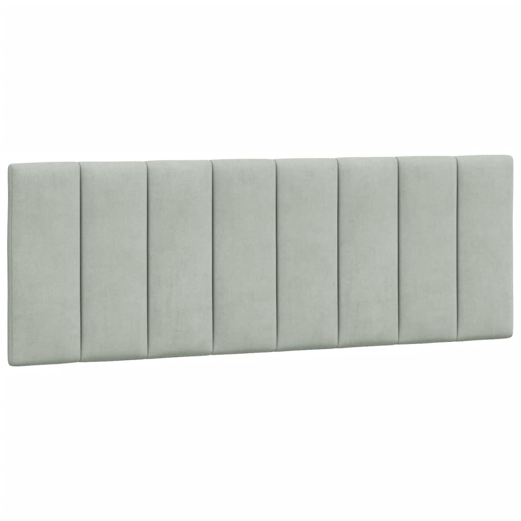 Vidaxl Light Gray Velvet Headboard Cushion 53.9 Inch - Foam-Filled Upholstered Pillow For Bed Support, Easy Wall Hanging Design