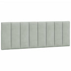 Vidaxl Light Gray Velvet Headboard Cushion 53.9 Inch - Foam-Filled Upholstered Pillow For Bed Support, Easy Wall Hanging Design