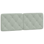 Vidaxl Hanging Headboard Cushion Light Gray 53.9" - Velvet Upholstered Pillow With Foam Filling, Easy-To-Hang Design For Bedroom Comfort And Support