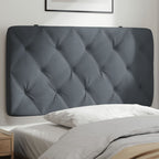 Vidaxl Velvet Headboard Cushion-Dark Gray, Decorative Pillow Back, Hanging Design, Diamond Detail, Bedroom Comfort-40.2"X18.9"