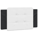 Vidaxl Black And White Faux Leather Headboard Cushion - Foam-Filled Supportive Pillow For Bedroom Decor, Easy Clean, With Wall Mount Straps, 39.4"