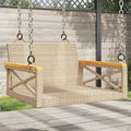 vidaXL Swing Bench Beige 24.8x24.4x15.7 Poly Rattan