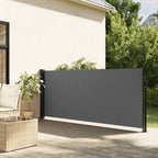 vidaXL Retractable Side Awning Anthracite 55.1x196.9