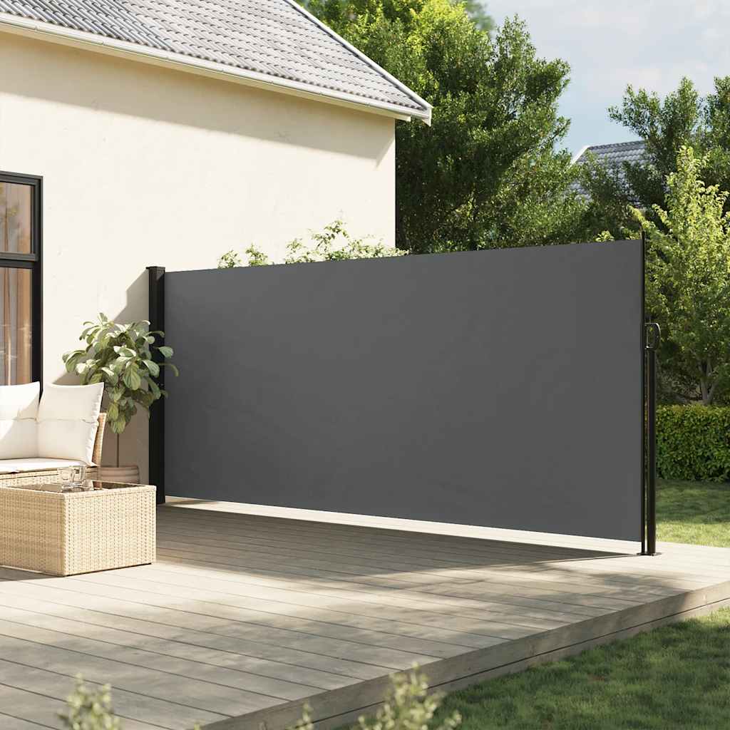 vidaXL Retractable Side Awning Anthracite 63x236.2
