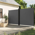 vidaXL Retractable Side Awning Anthracite 86.6x236.2
