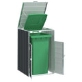 vidaXL Wheelie Bin Storage for Single Bin Anthracite 28.3x31.9x45.3 Steel