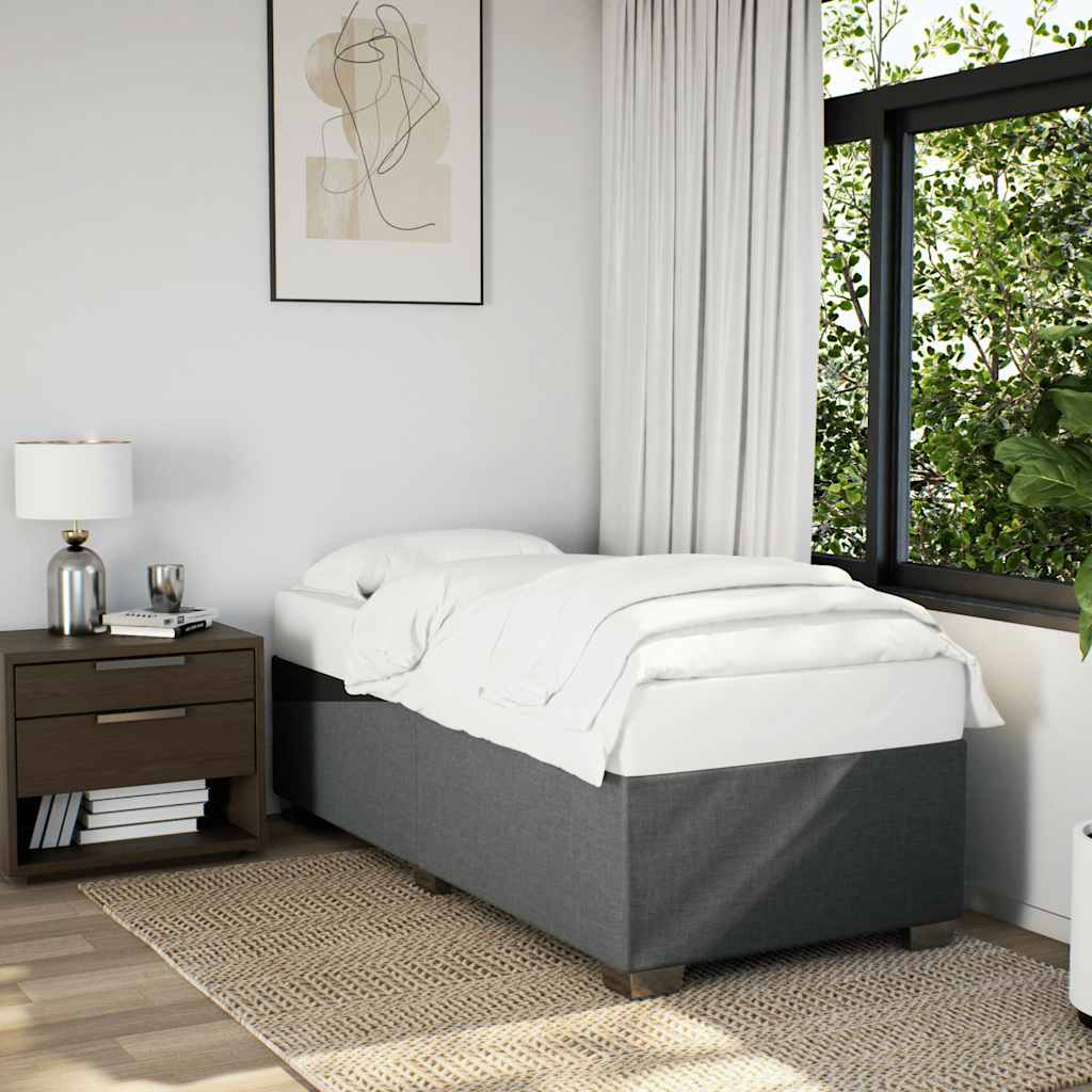 vidaXL Bed Frame without Mattress Dark GrayTwin XL Fabric