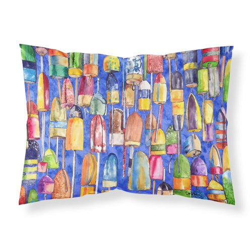 'Caroline'S Treasures 8723Pillowcase Lobster Buoys Moisture Wicking Fabric Standard Pillowcase, Large, Multicolor'