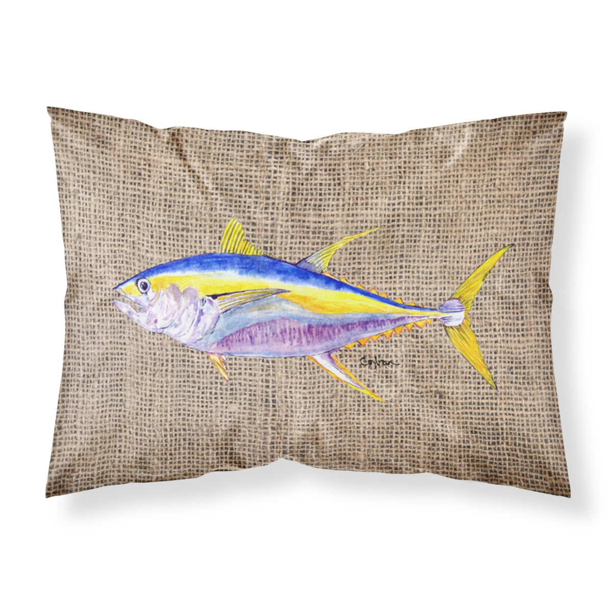 'Caroline'S Treasures 8771Pillowcase Fish-Tuna Moisture Wicking Fabric Standard Pillowcase, Large, Multicolor'
