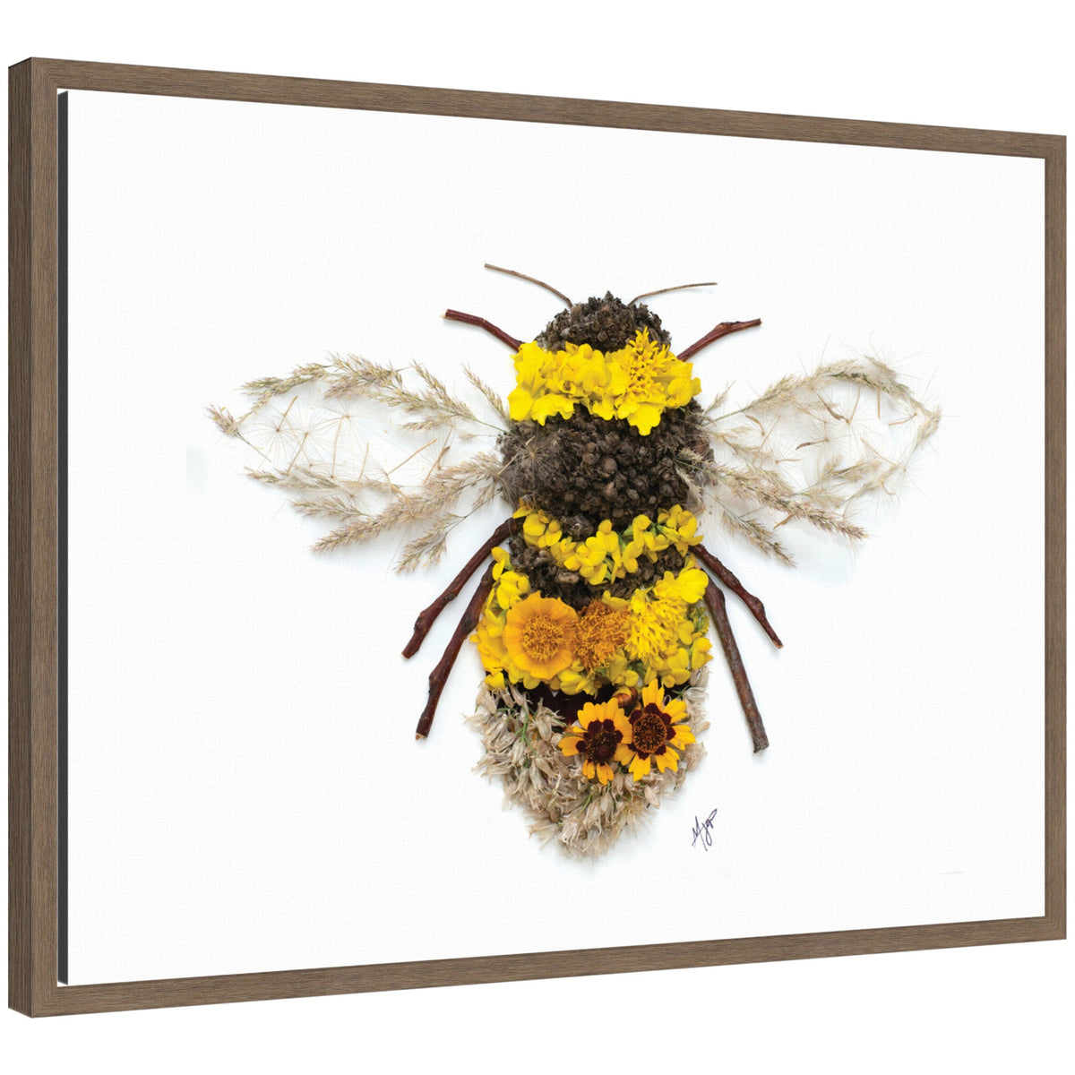 Bumble Bee by Madeline Jeppesen Framed Canvas Wall Art Print
